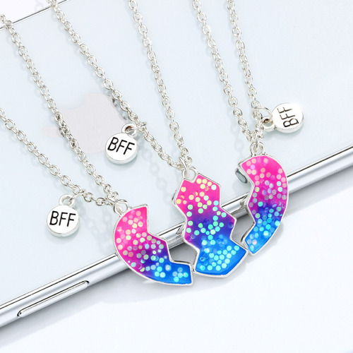 Collar Con Colgante De Medio Corazón Roto Para Mejor Amiga,