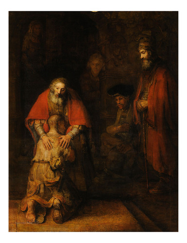 Tela Canvas P/ Quadro Rembrandt Retorno Filho Pródigo 75x97