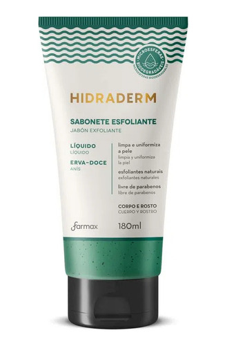 Sabonete Esfoliante Erva Doce Hidraderm 180ml - Farmax