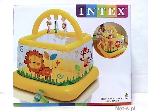 Corralito Bebe Inflable Intex Baby Gym 117x117cm Cuadrado