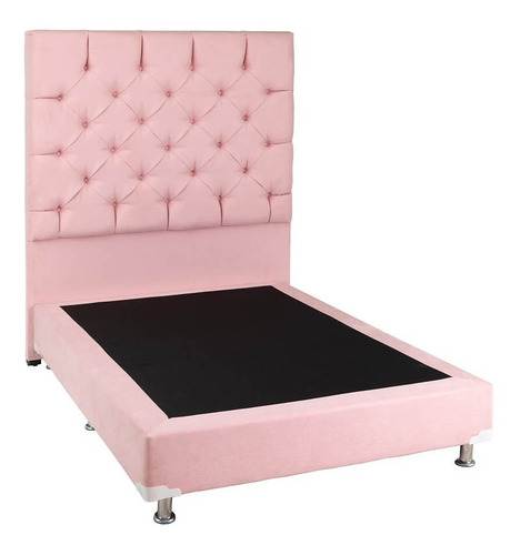 Cabecera King Size Dicasa Capri + Box Pink Rosa