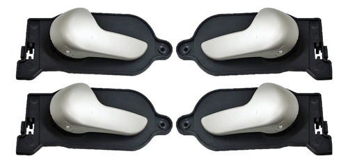 Kit 4 Manijas Interiores Ford Ecosport 2005 Plata