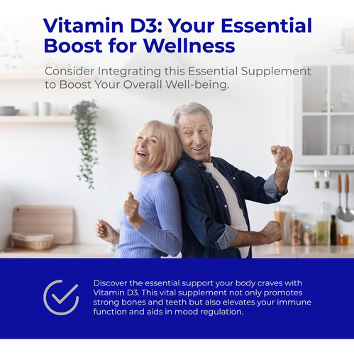 Rapha Health Vitamina D3 5000 Ui Alta Potencia 120 Cápsulas