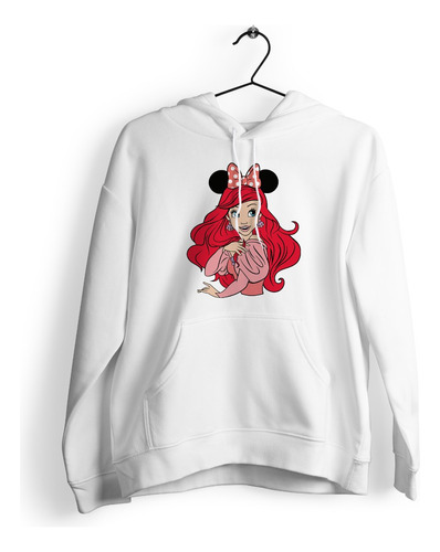 Sudadera Ariel Sirenita Mermaid Vestido Orejas Minnie Rosa