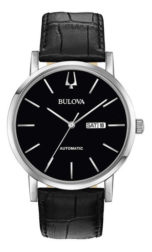 Reloj Bulova American Clipper 96c131 Color de la correa Negro Color del fondo Negro