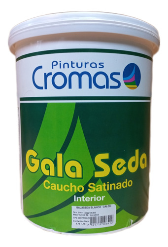 Pintura Caucho Satinado Blanco Gala Seda Cromas Galon