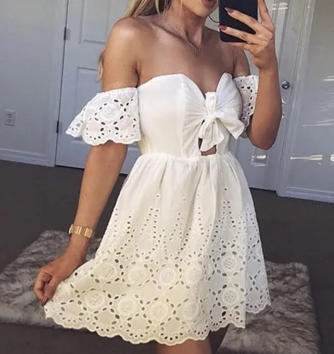 Vestido Feminino Ciganinha Rodado Laise Branco R veillon