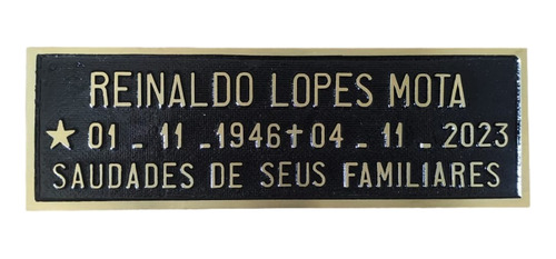 Placa De Alumínio Tumulo,jazigos,lapides