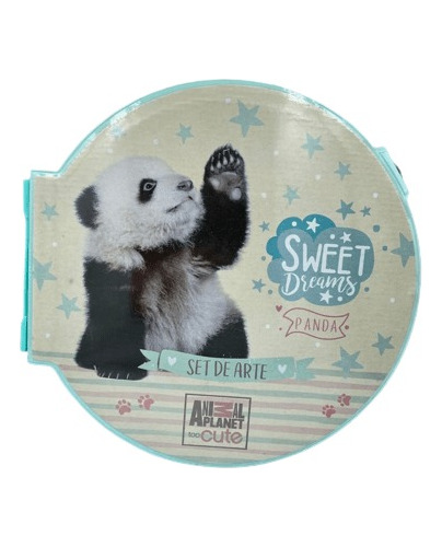 Set De Arte Maleta Escolar Animal Planet Cute Oso Panda