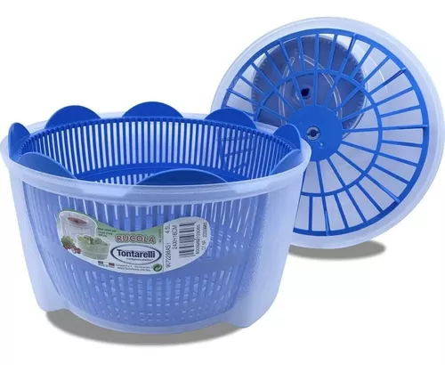 GRINDAL Centrifugadora Ensalada De Berela, Centrifugadora de Lechugas Color  Azul, Escurridor de Ensalada Libre de BPA