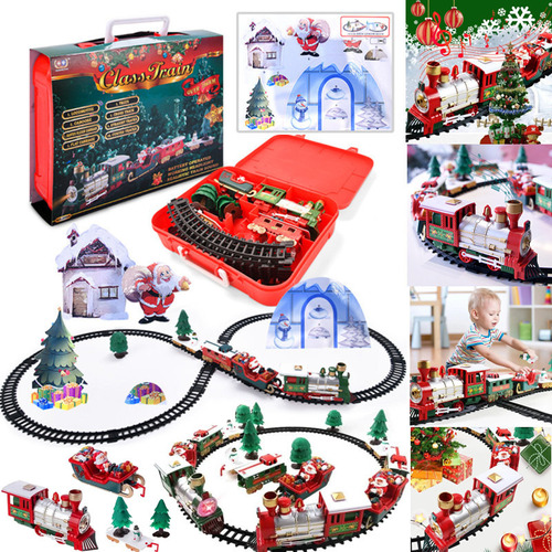 Decoraciones Navideñas, Tren Eléctrico, Vías, Música, Luces