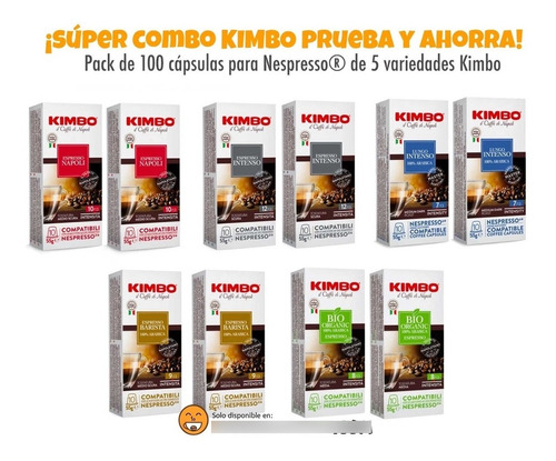 Pack 100 Cápsulas Kimbo Nespresso® Compatibles