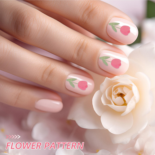 Adhesivos Autoadhesivos Para Uñas Con Forma De Tulipán, Esta