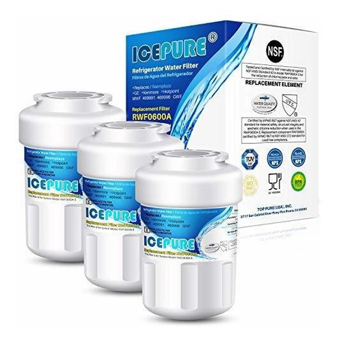 Icepure Mwf Raplacement Para Ge Smartwater Mwf, Mwfp, Hdx Fm