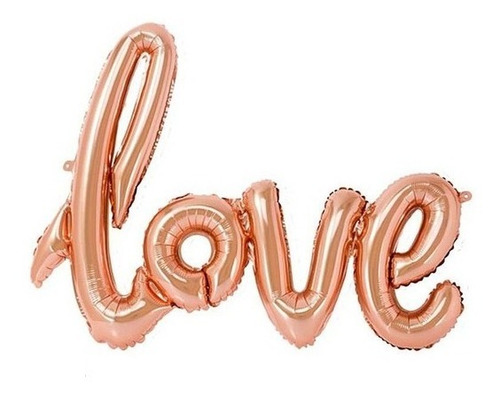 16 Globo Metalico Letrero Con La Palabra Love 36 Pulgadas Color Rosa Gold