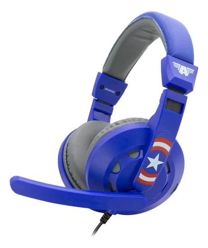 Kit Gamer 3 En 1 Marvel Capitan America - Revogames Azul Azul