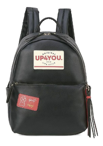 Imagem 1 de 1 de Mochila Colegial Up4you Larissa Manoela Preta Bu78238s06