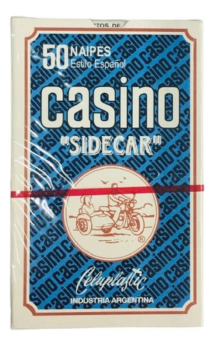 Naipe Casino Sidecar X 50 Cartas Plast Espec Ar1 Si50 Ellobo