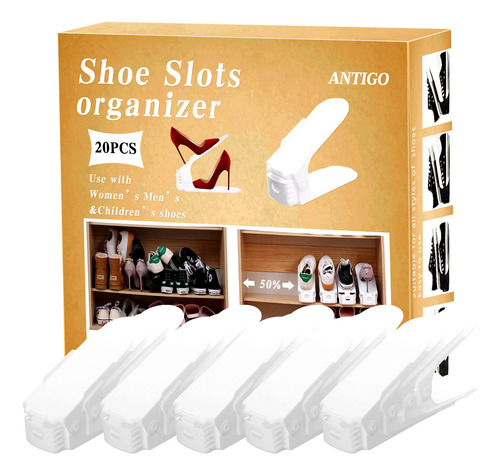 Antigo Organizador De Ranuras Para Zapatos, 20 Unidades, Api