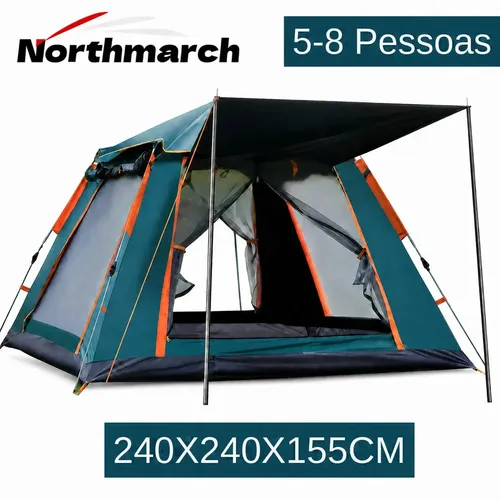 Barraca Camping Northmarch Automática 5-8 Pessoas 240x240x155cm Impermeável 4 Pa
