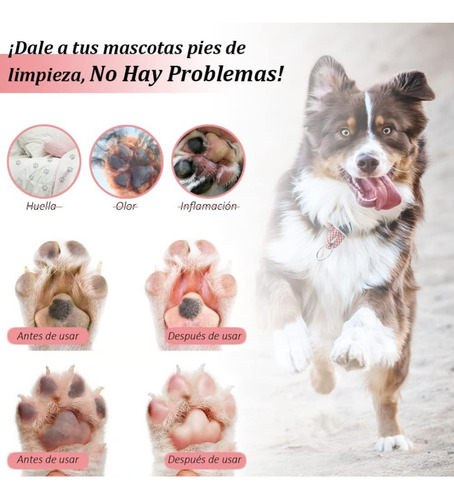 Limpiador De Patas Para Perro De Silicona Rosa Carno (s)