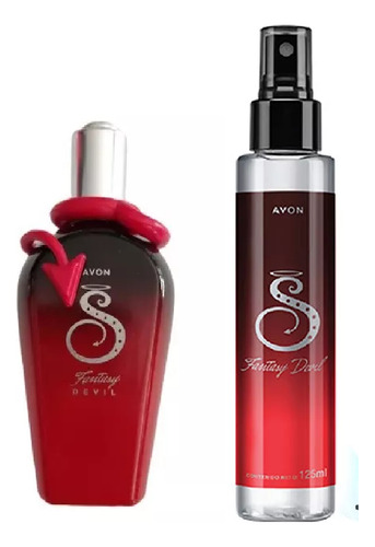 Set 2 Pzs Fragancia Fantasy Devil Avon Para Dama