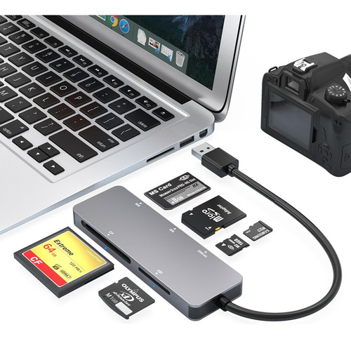 Lector De Tarjetas Usb Opluz Lector De Tarjetas Múltiples 6