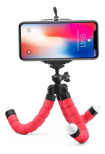 Pgu Monopie Selfie Stick Bluetooth Rojo