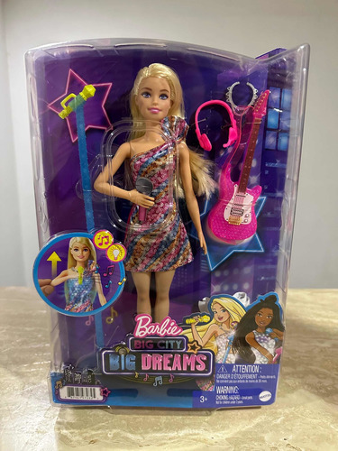 Barbie Big City Big Dreams Con Sonidos Canta Al Levantar