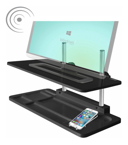 Mesa Elevafácil Ajustable Para Pc All-in-one/monitor, Negro