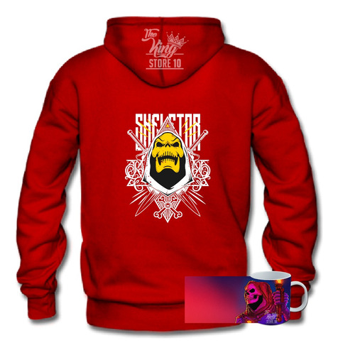 Poleron Con Cierre + Taza, Skeletor, He-man, Comics Serie, Fans, Xxxl / Thekingstore