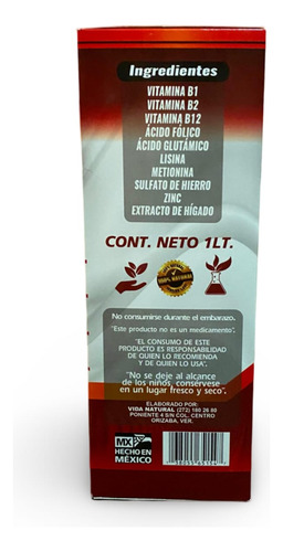 Tónico Sangre De Toro 1 Litro Original