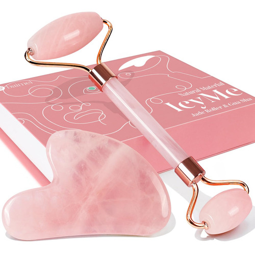 Set de rodillo de belleza facial Baimei Jade Roller y Gua Sh