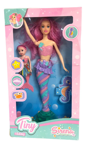 Muñeca Sebigus Tiny Sirena Fantasy Y Luli Articuladas