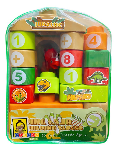 Mochila Juguete 50 Piezas Bloques De Construcción Dinosaurio