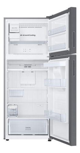 Refrigerador Samsung Top Mount Ai Fábrica Hielo Giratorio Color Acero