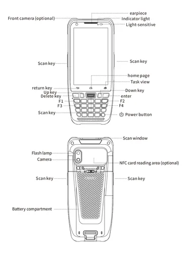Computadora Móvil Portátil Pos 10.0 Pda Terminal 1d/2d/qr