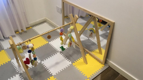 Espejo Acrílico Bebe Montessori Niños Irrompible 90x60 Marco
