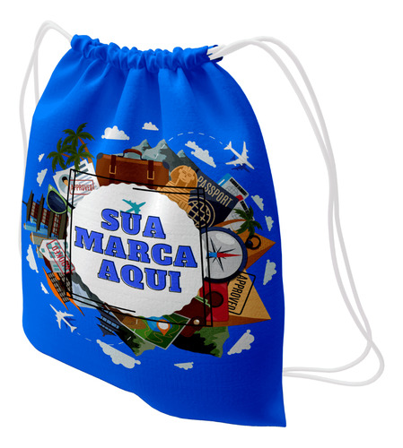 110x Mochila Personalizada Viagem Agência Turismo 30x40cm