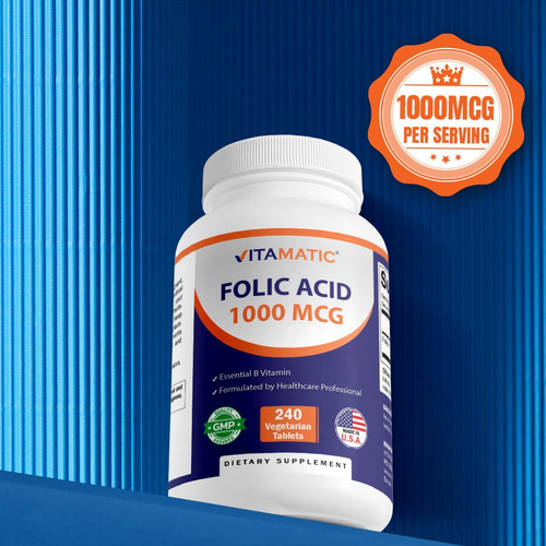 Vitamatic Ácido Fólico 1000 Mcg 240 Tabletas