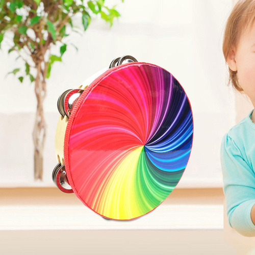 Tambor De Madera De Mano Tambor Para Niños 8 Pulgadas