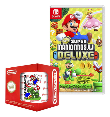 New Super Mario Bros U Deluxe Nintendo Switch Y Taza 1