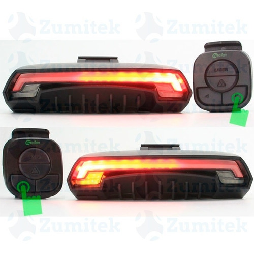 Luz Stop Trasero Bicicleta X5 Direccionales + Control