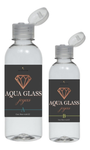 Imagen 1 de 8 de  Resina Cristal Epoxi Joyas 375 Grs  Aqua Glass Sin Burbujas
