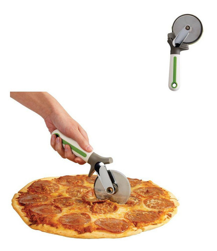 Imagem 1 de 6 de Cortador De Pizza Com Afiador Em Aço Inox - Chef´n Prana
