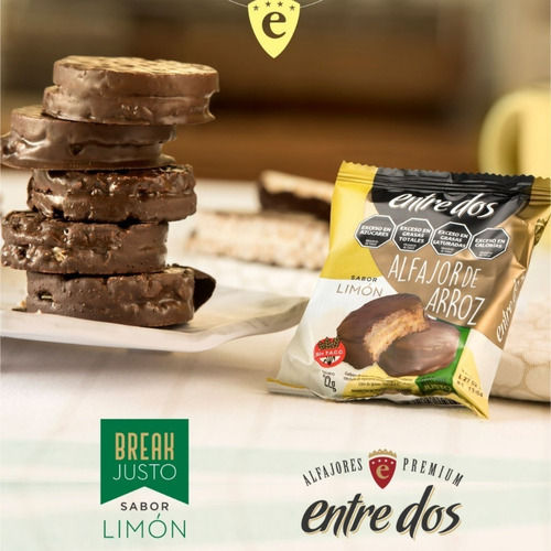 Imagen 2 de 7 de Alfajor Premium Entre Dos - Caja X12 Ud. Arroz