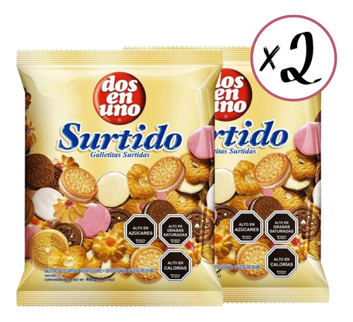 Galletas Holanda Dos En Uno Surtidas - 400 Grs - Pack X2