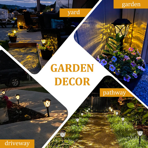 Juego De 6 Luces Solares Led Para Jardín Impermeables