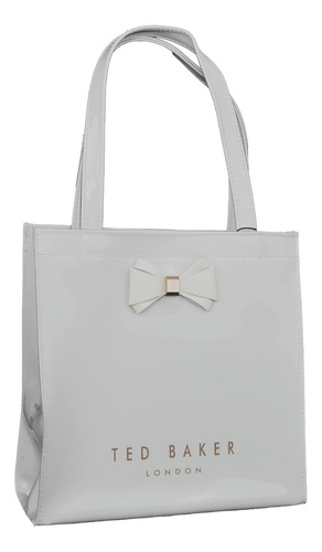 Bolso Icon Pequeño Con Lazo Liso Aracon De Ted Baker (gris C