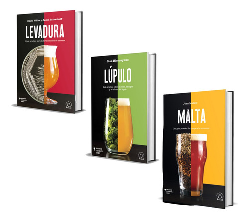 Pack Libros Malta, Lupulo, Levadura - Serie Brewing Elements